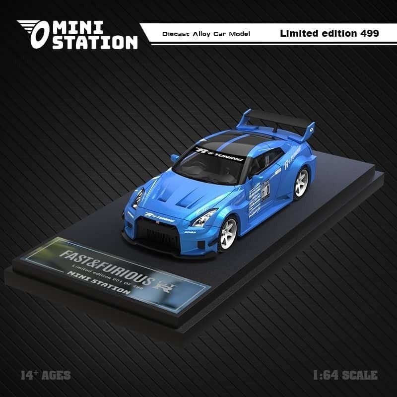 Mini Station 1/64 Brian's Nissan GT R35 3.0 R's Tuning Fast & Furious