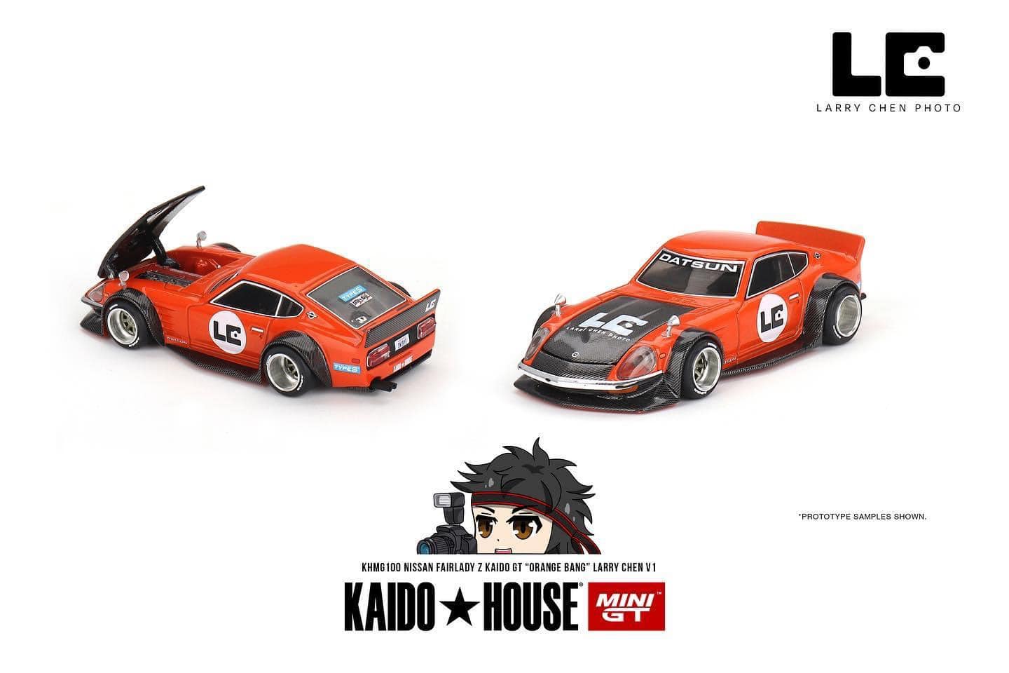 Kaido House x Mini GT 1:64 KHMG100 NISSAN FAIRLADY Z KAIDO GT "ORANGE BANG" LARRY CHEN V1