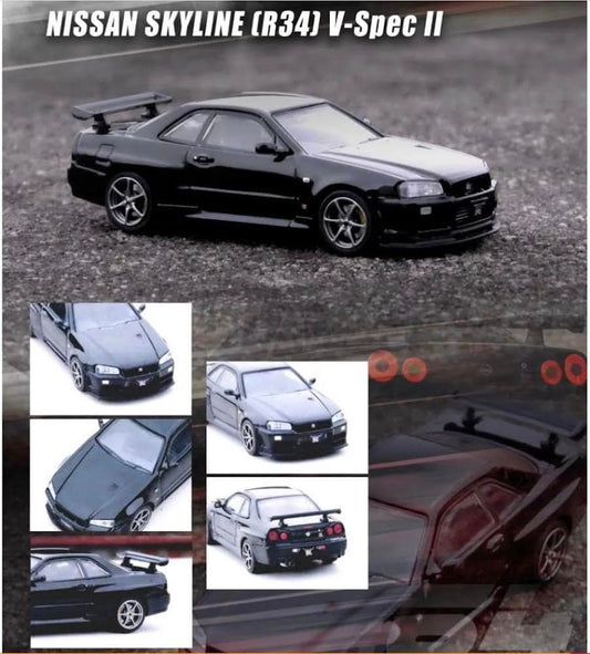 NISSAN SKYLINE GT-R (R34) V-SPEC II BLACK - INNO 64