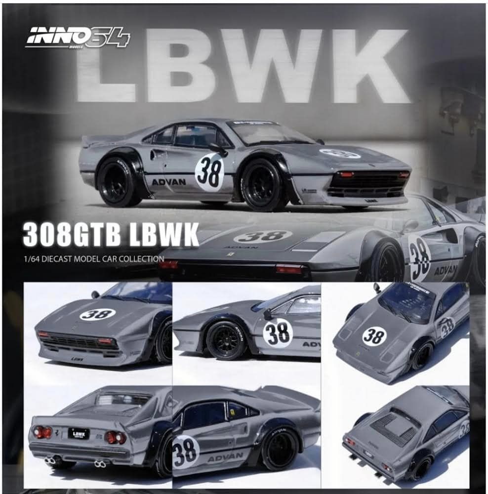 LBWK Ferrari 308 GTB Grey - INNO 64