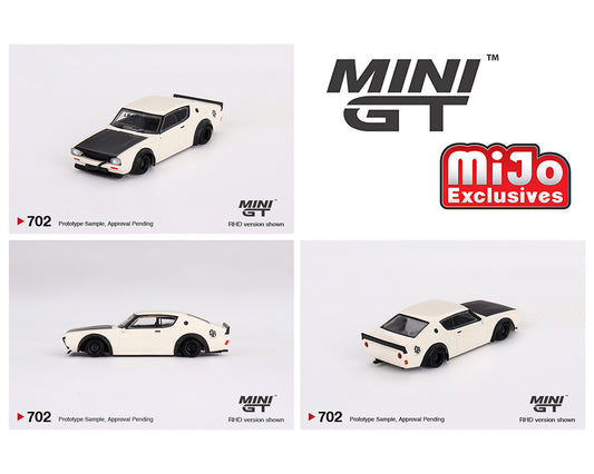 Mini GT 1:64 Nissan Skyline Kenmeri Liberty Walk – White - MIJO EXCLUSIVES