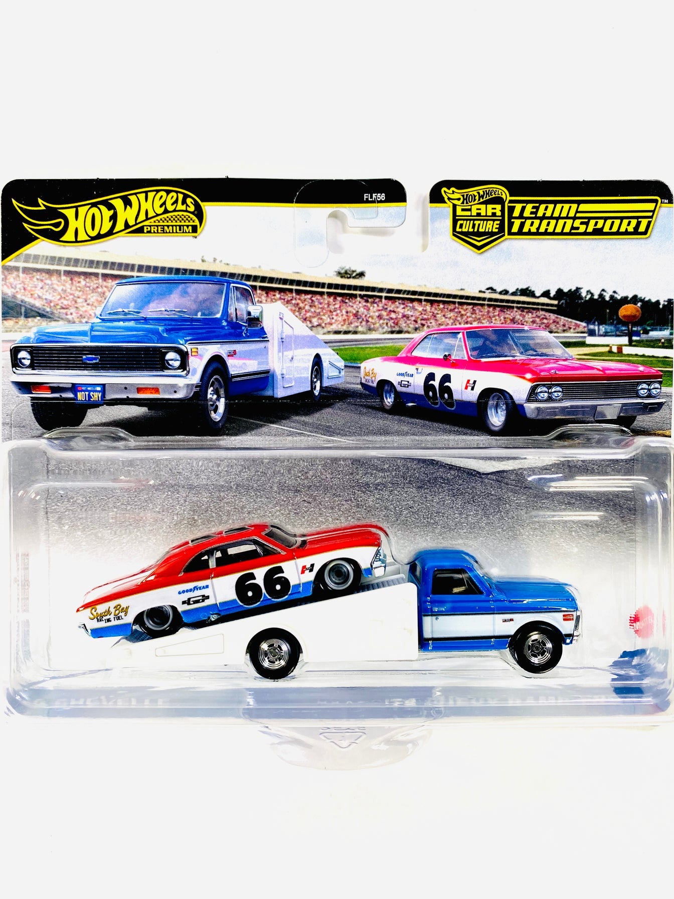 Hot Wheels 2024 Team Transport Case A '66 Chevelle & '73 Chevy Ramp Truck #64