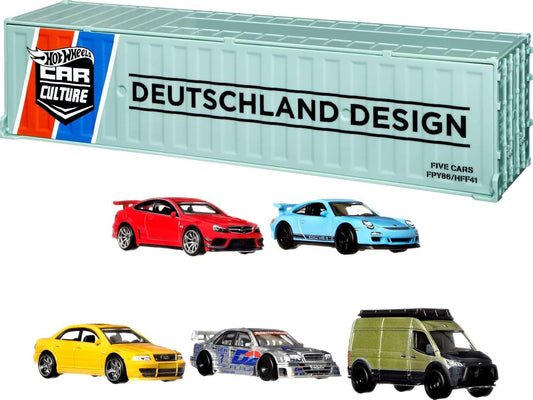 Hot Wheels Premium Car Culture Deutschland Design Container Set, 5-Pack