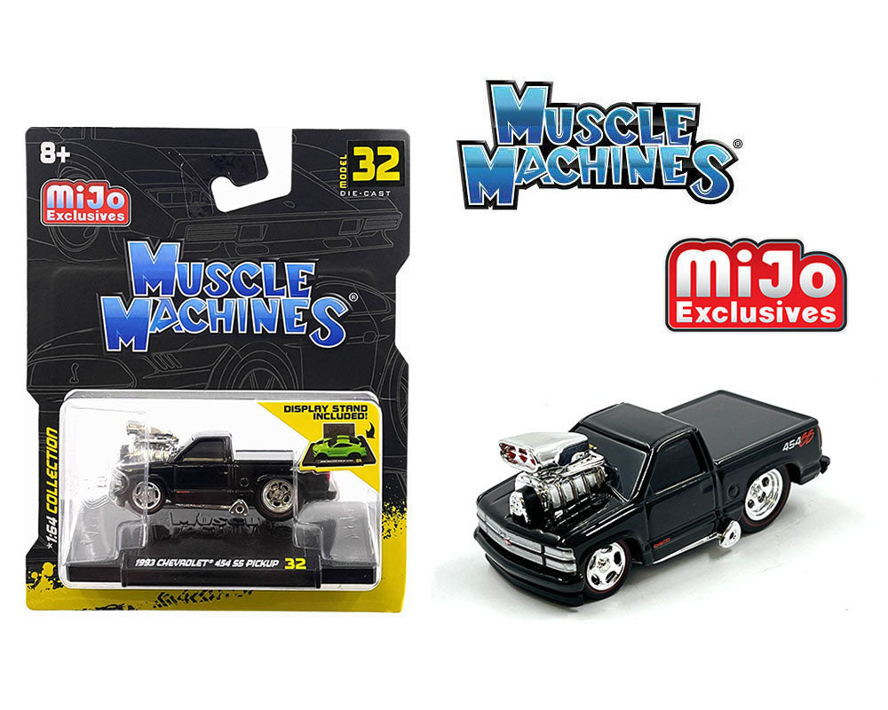 Muscle Machine 1993 Chevrolet 454 SS Pickup Truck Limited Edition – Black - 1:64