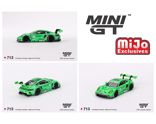 (PRE ORDER) Porsche 911 GT3 R #80 GTD AO Racing 2023 IMSA Sebring 12 Hrs- Mijo Exclusives  Mini GT 1:64