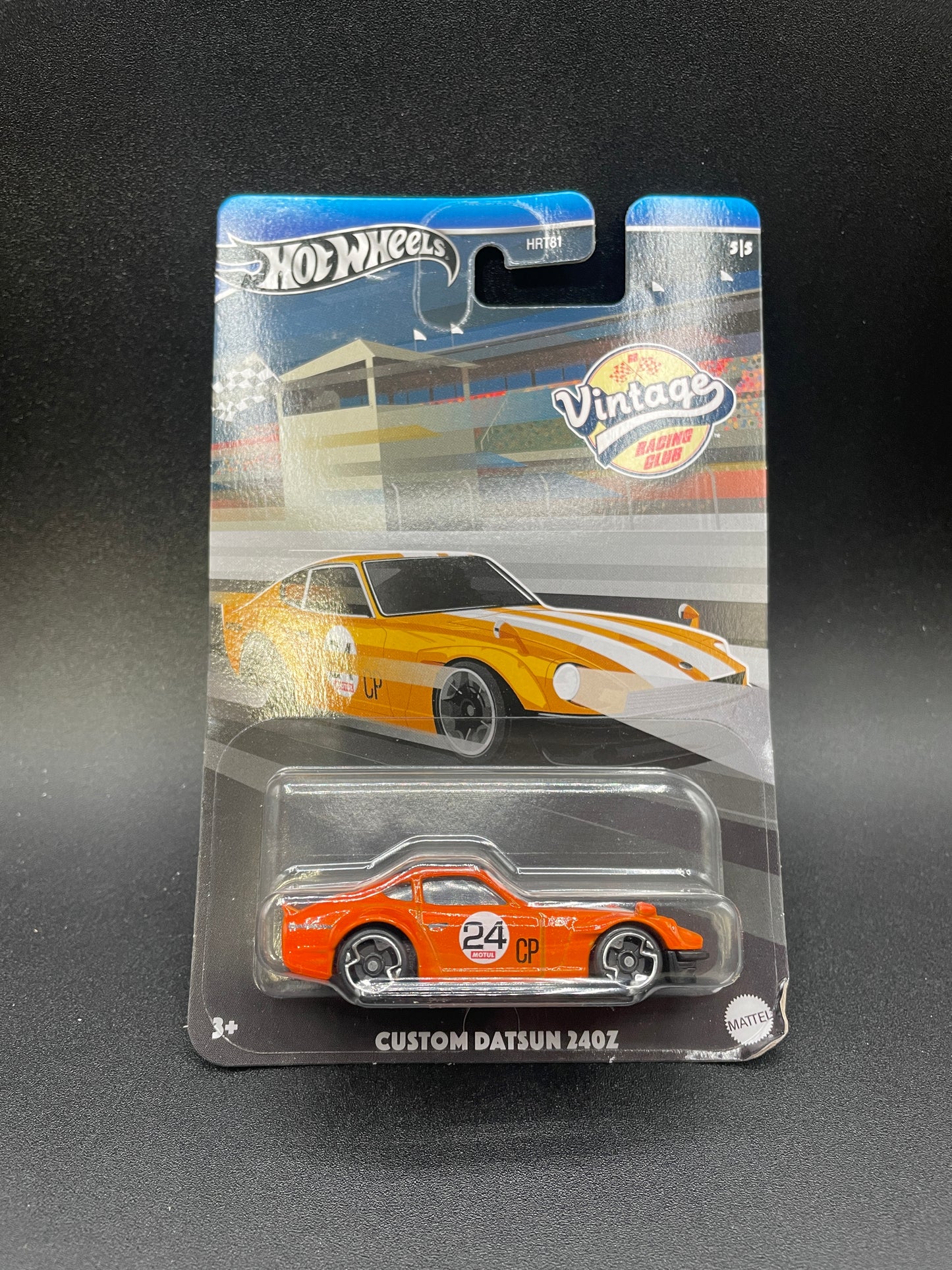 2024 HOT WHEELS VINTAGE RACING CLUB - CUSTOM DATSUN 240Z  - DAMAGED CARD