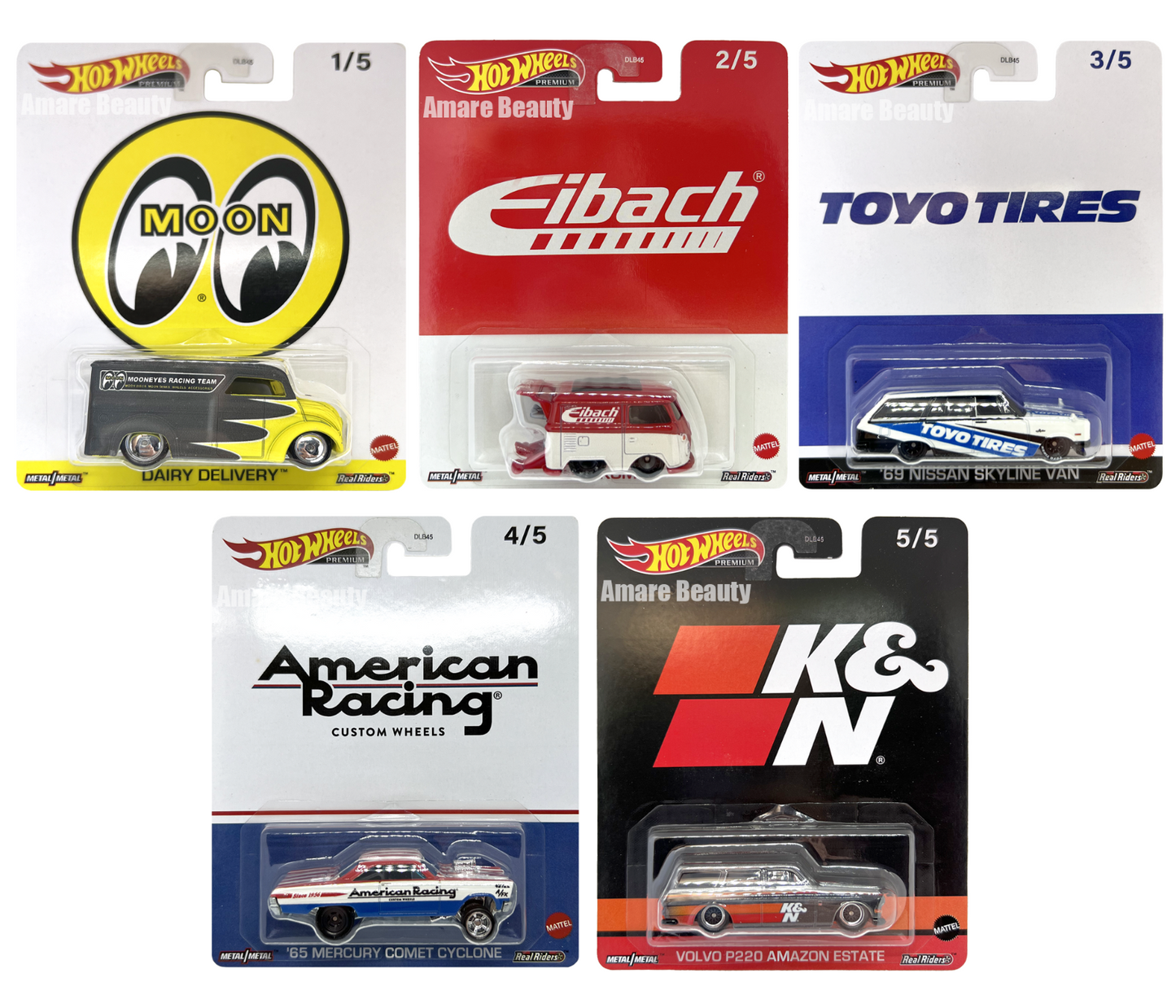 Hot Wheels 1:64 Pop Culture 2023 MIX V -  DAIRY DELIVERY, KOOL KOMBI, NISSAN SKYLINE, MERCURY COMET, VOLVO