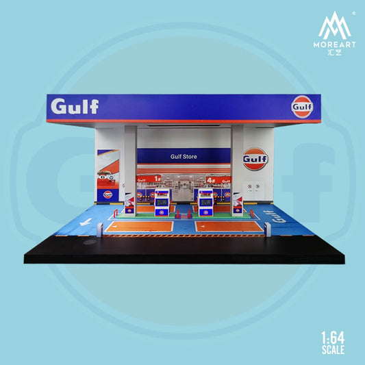 MOREART - Gulf oil gulf gas station scene