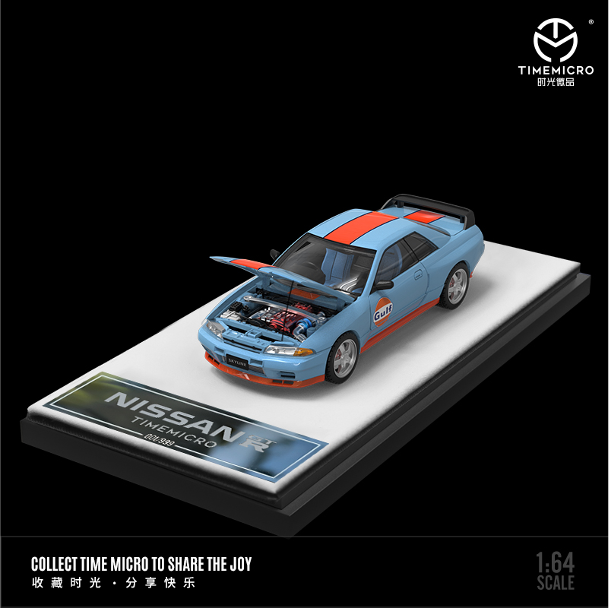 TIMEMICRO 1:64 Nissan Skyline Gtr32 Gulf Oil