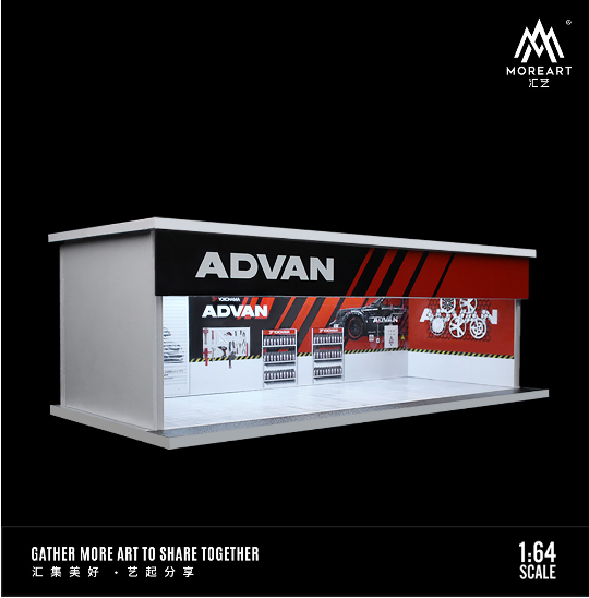 MoreArt - Advan maintenance workshop lighting version assembly scene - Diorama - No Cars included