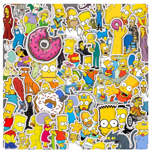 10 x Random Cartoon Stickers - Simpsons