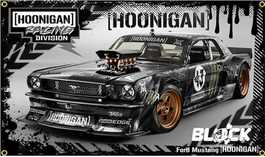 Hoonigan Mustang Flag - Approx. 60cm x 90cm (2ft x 3 ft) - 013