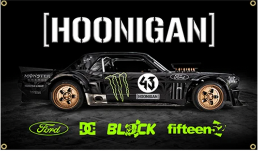 Hoonigan 1552 Flag - Approx. 60cm x 90cm (2ft x 3 ft) - 015