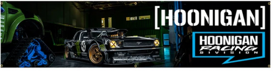 HOONIGAN RACING DIVISION BANNER - Approx. 45cm x 180cm (1.5ft x 6 ft) - B-013