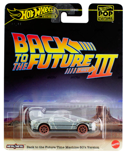 Hot Wheels 2024 Pop Culture Premium Back to the Future Time Machine 50's Version