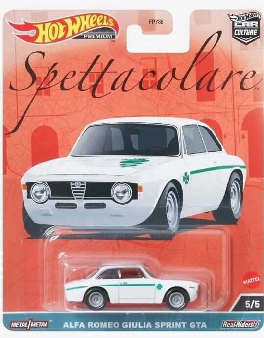 2023 Hot Wheels SPETTACOLARE Premium - ALFA ROMEO GIULIA SPRINT GTA- CAR CULTURE