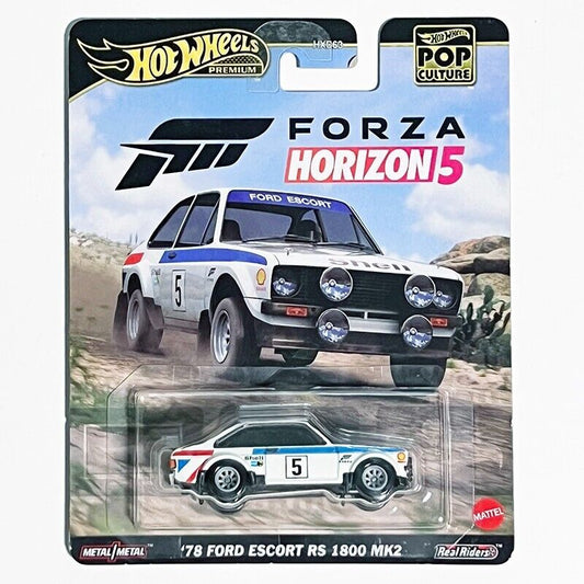 Hot Wheels 1:64 Pop Culture 78 Ford Escort RS 1800 MK2 2023 Premium Forza HorIzon 5 - DAMAGED CARD