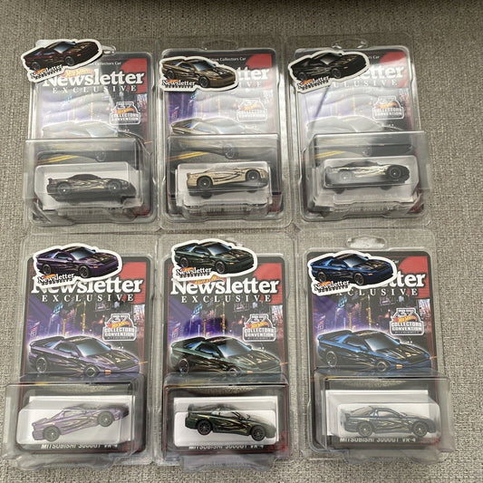 Hot Wheels 2023 37th LA Convention Newsletter Set of 6 Mitsubishi 3000 GT VR-4