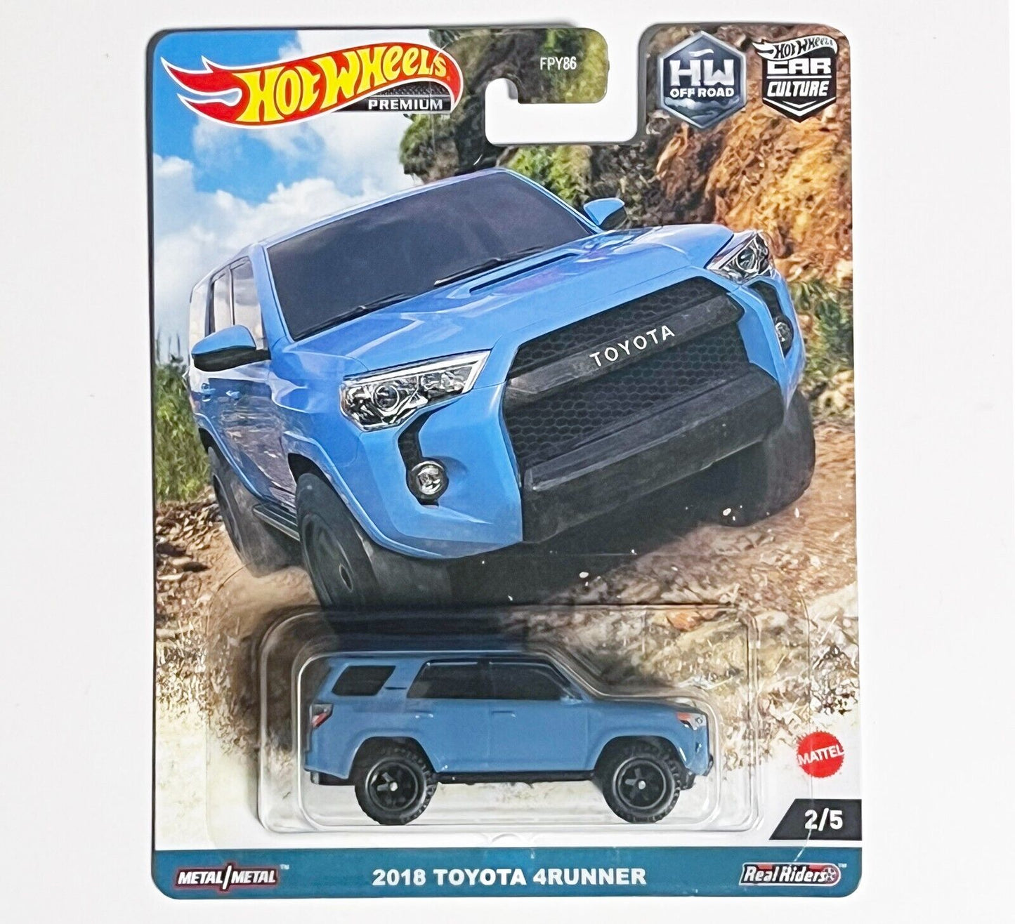 Hot Wheels Premium HW Off Road 2018 Toyota 4Runner Car Culture- DAMAGED CARD