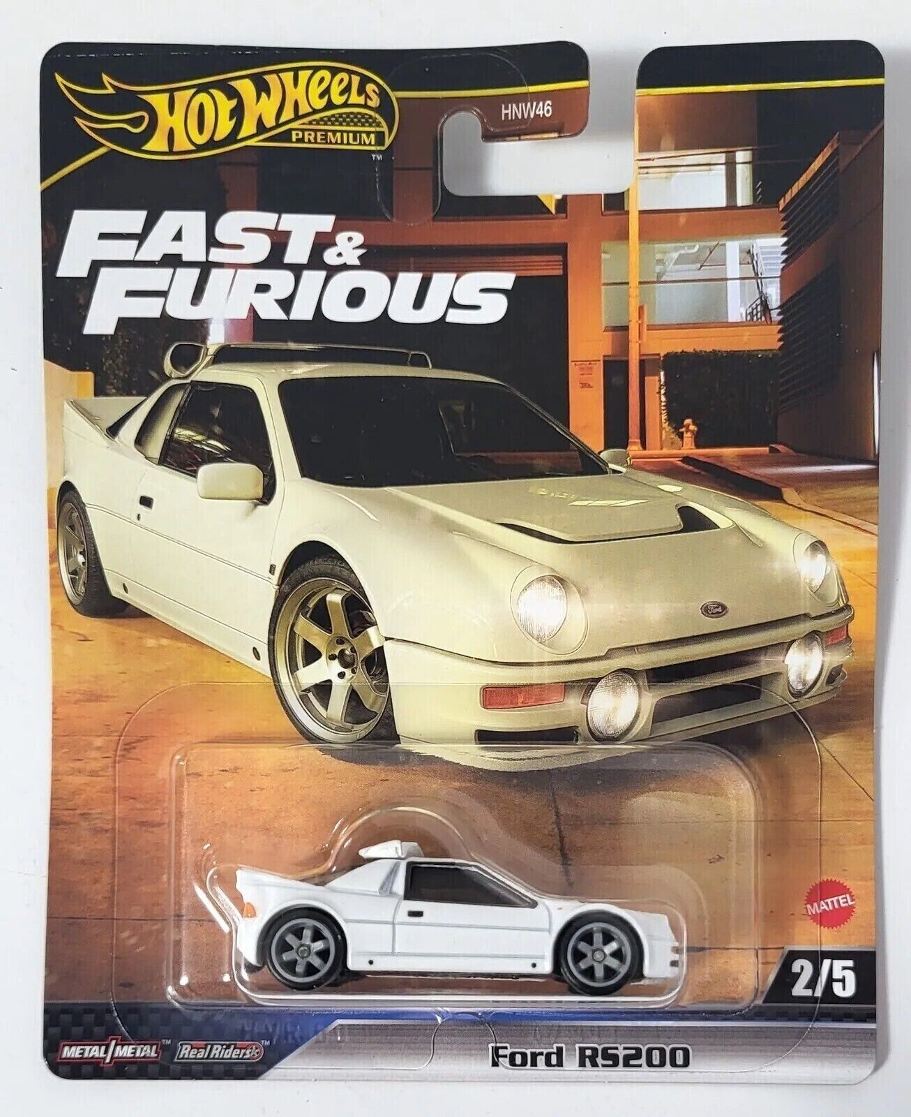 Hot Wheels Premium FAST AND FURIOUS FORD RS200- DAMAGED CARD