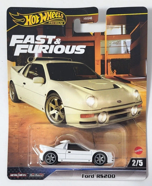 Hot Wheels Premium FAST AND FURIOUS FORD RS200- DAMAGED CARD