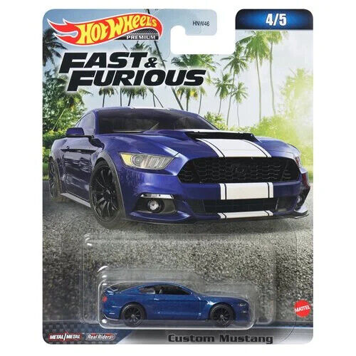 Hot Wheels Fast & Furious Premium Custom Mustang - BENT/CREASED CARD