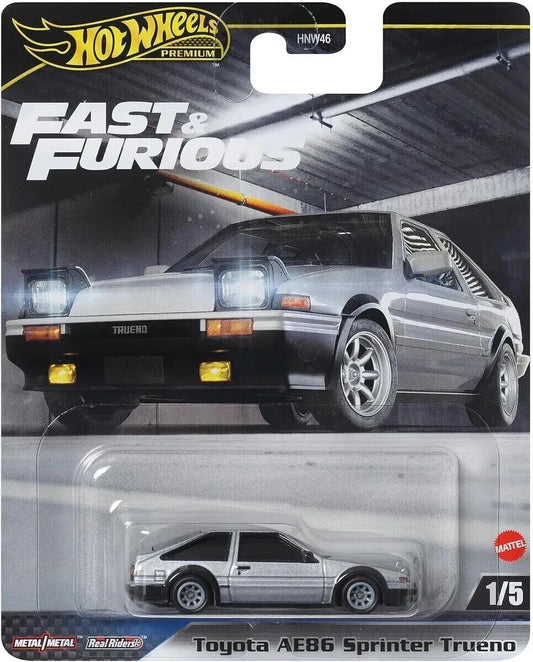 Hot Wheels Premium FAST AND FURIOUS Toyota AE86 Sprinter Trueno- DAMAGED CARD