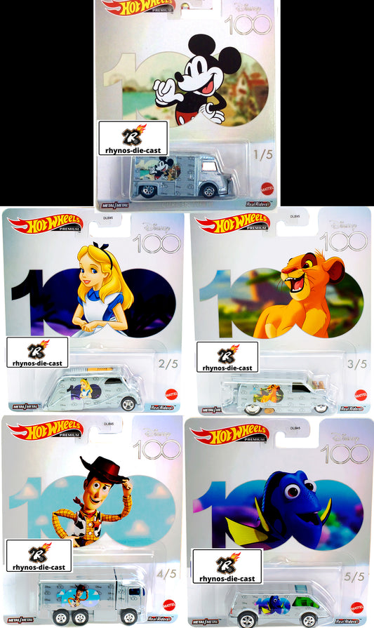 2023 Hot Wheels Premium Disney 100 Year SET Pop Culture - CITROEN CHEVY HIWAY - DAMAGED CARDS