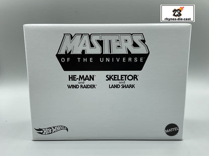 Mattel Exclusive HE-MAN SKELETOR MOTU Hot Wheels Wind Raider Land Shark SDCC