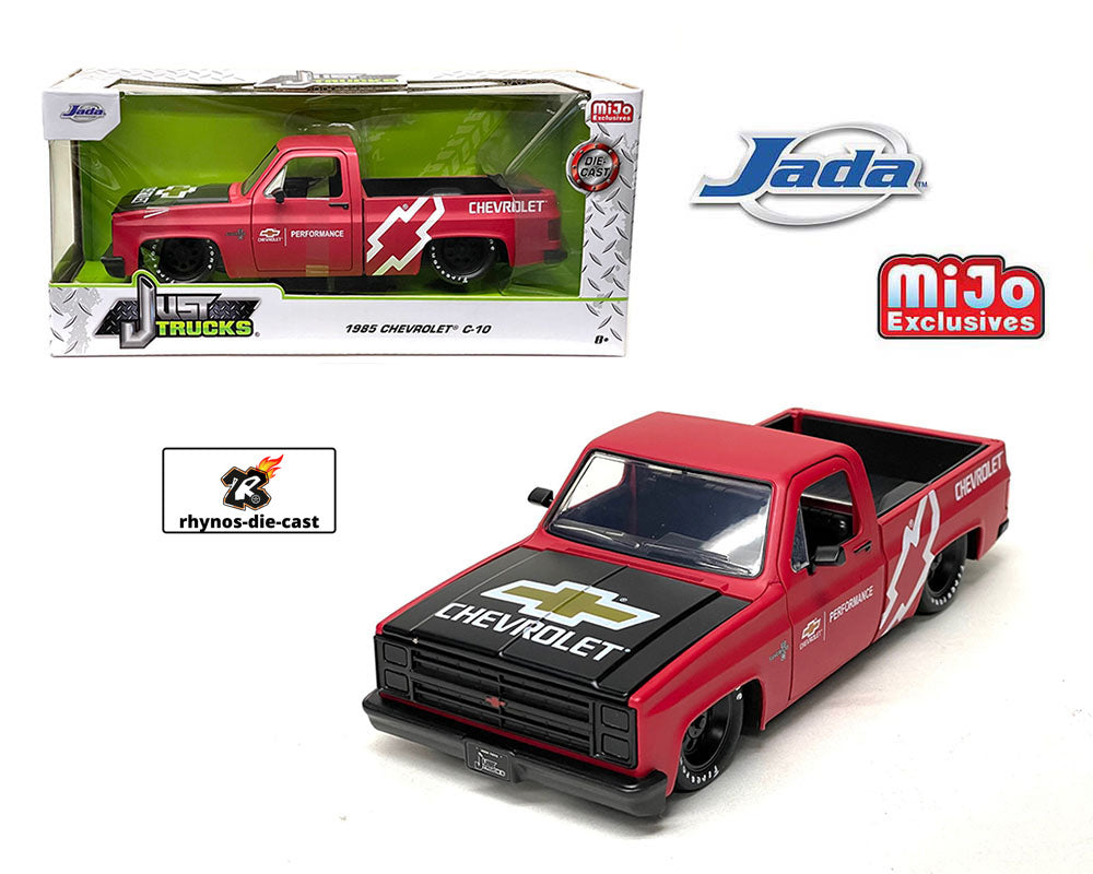 Jada 1:24 1985 Chevrolet C10 Pickup Pro-Stock RED – Just Trucks – MiJo Exclusives Limited Edition