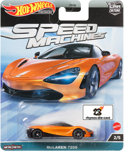 HOT WHEELS 2023 CAR CULTURE SPEED MACHINES SET OF 5 - PORSCHE McLaren Pagani Lambo Ford