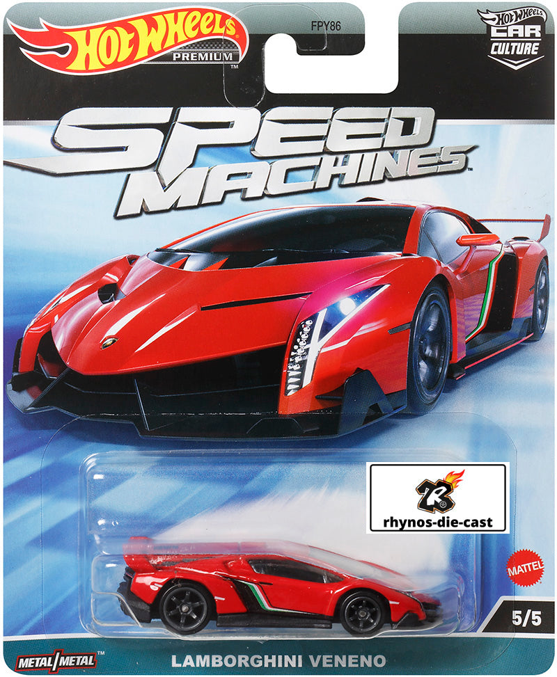 HOT WHEELS 2023 CAR CULTURE SPEED MACHINES SET OF 5 - PORSCHE McLaren Pagani Lambo Ford